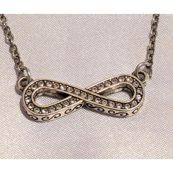 BRIGHTON Starry Night Infinity Ribbon Necklace & Bracelet Set Swarovski Crystals - Picture 7 of 12